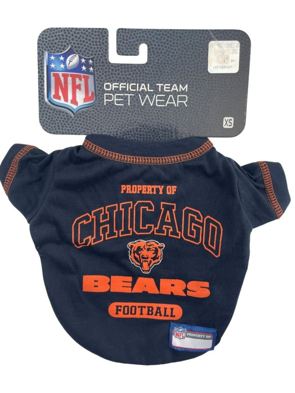 Pets First Chicago Bears Official NFL Team Pet Wear Shirt Size XS NWT
